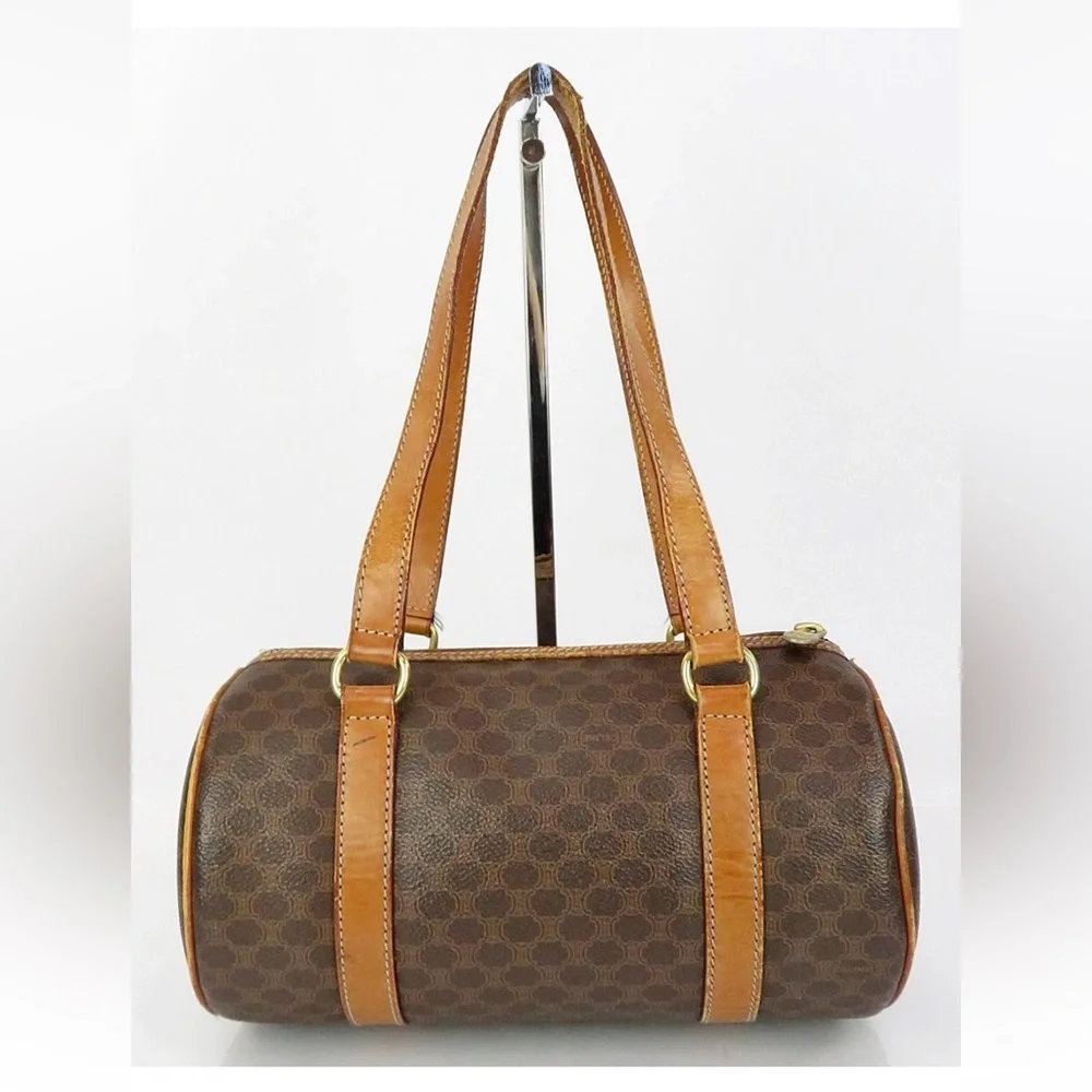 Celine Brown and Tan Shoulder Bag - Picture 2 of 16